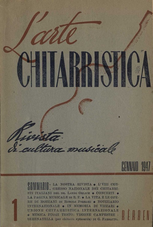 L'arte chitarristica n.1 Gennaio 1947