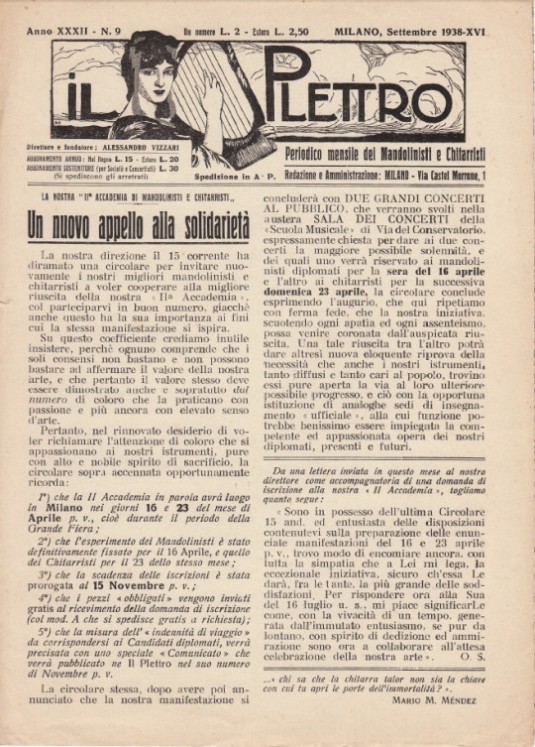 Plettro, 1938 issue no. 9