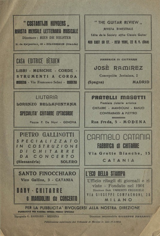 Reclame da Il Chitarrista n.2-3