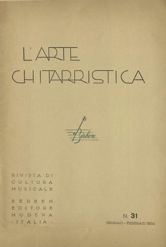 L'arte chitarristica n.31 gen.-feb. 1952