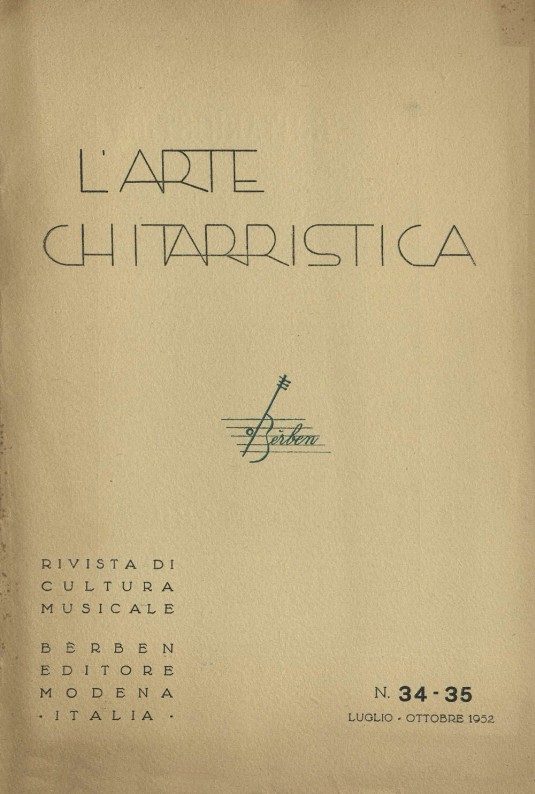 L'arte chitarristica n.34-35 lug.-ott. 1952