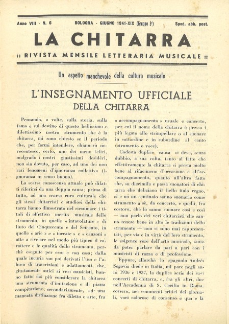La Chitarra n. 6 1941