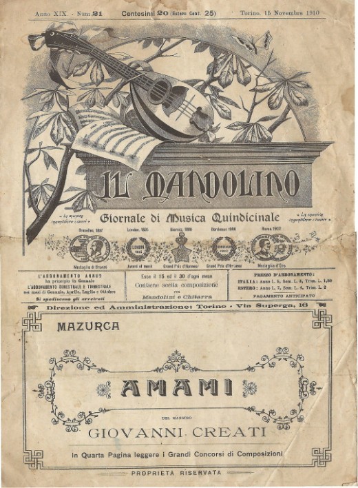 Il Mandolino 1910 issue no. 21