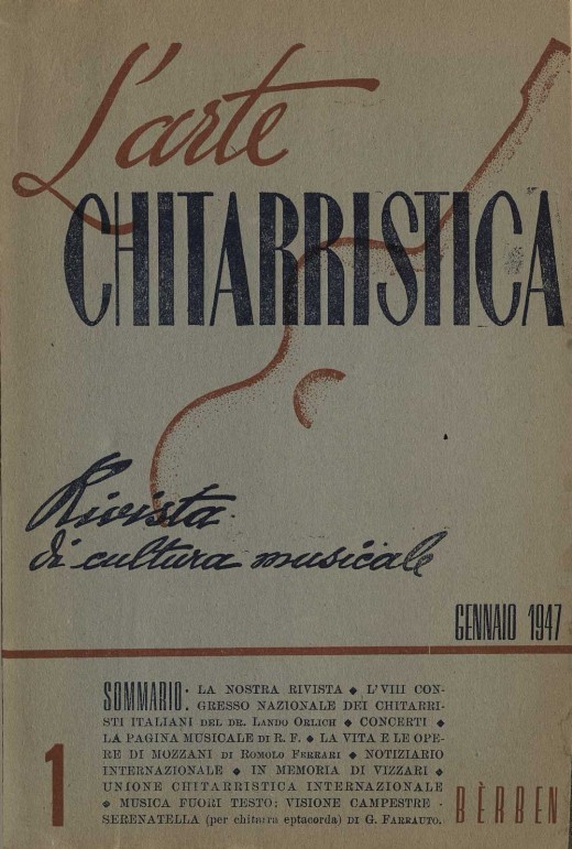 L'arte chitarristica n.1 Gennaio 1947