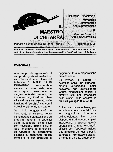 il Maestro di chitarra n.0