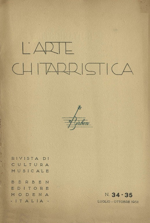 L'arte chitarristica n.34-35 lug.-ott. 1952