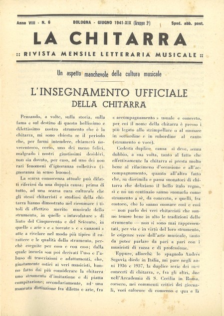 La Chitarra n. 6 1941 La Chitarra n. 6 1941