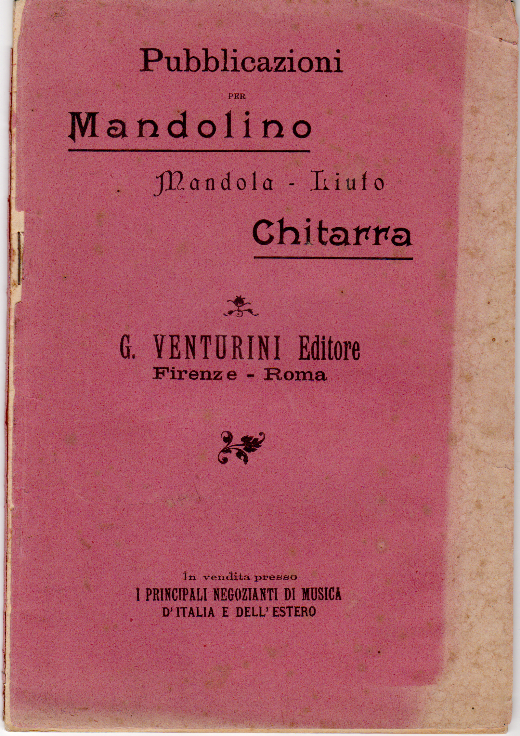 Pubblicazioni Mandolino e Chitarra - Venturini